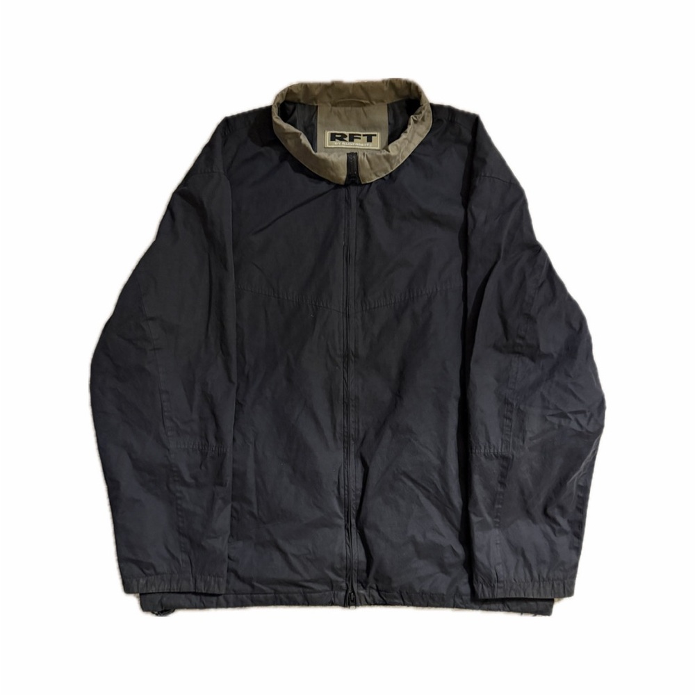 Vintage RAINFOREST Black and Tan Lightweight Windbreaker — Size XL
